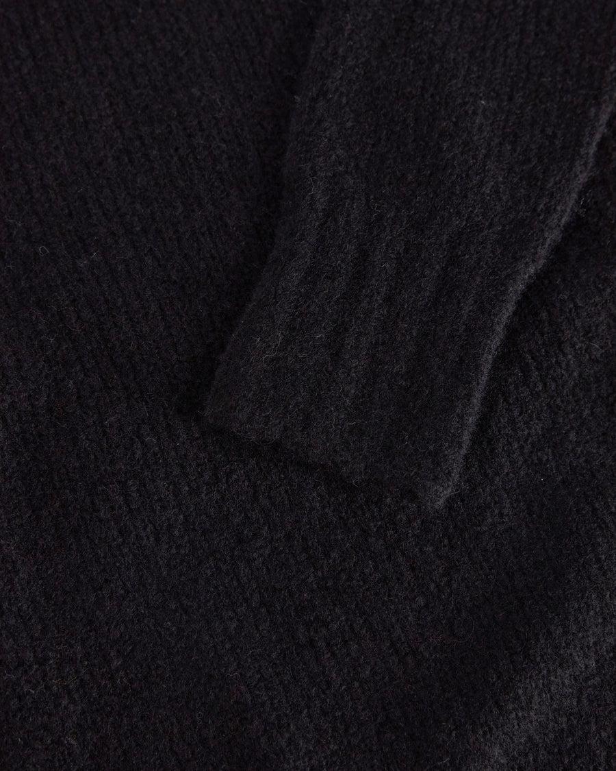 Scaglione ROUND NECK SLIM PUFFED CASHMERE SEAMLESS BLACK Negozio