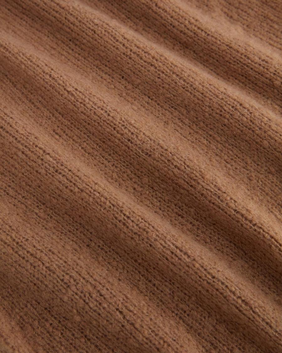 Scaglione ROUND NECK SLIM PUFFED CASHMERE SEAMLESS CAMEL Nuova
