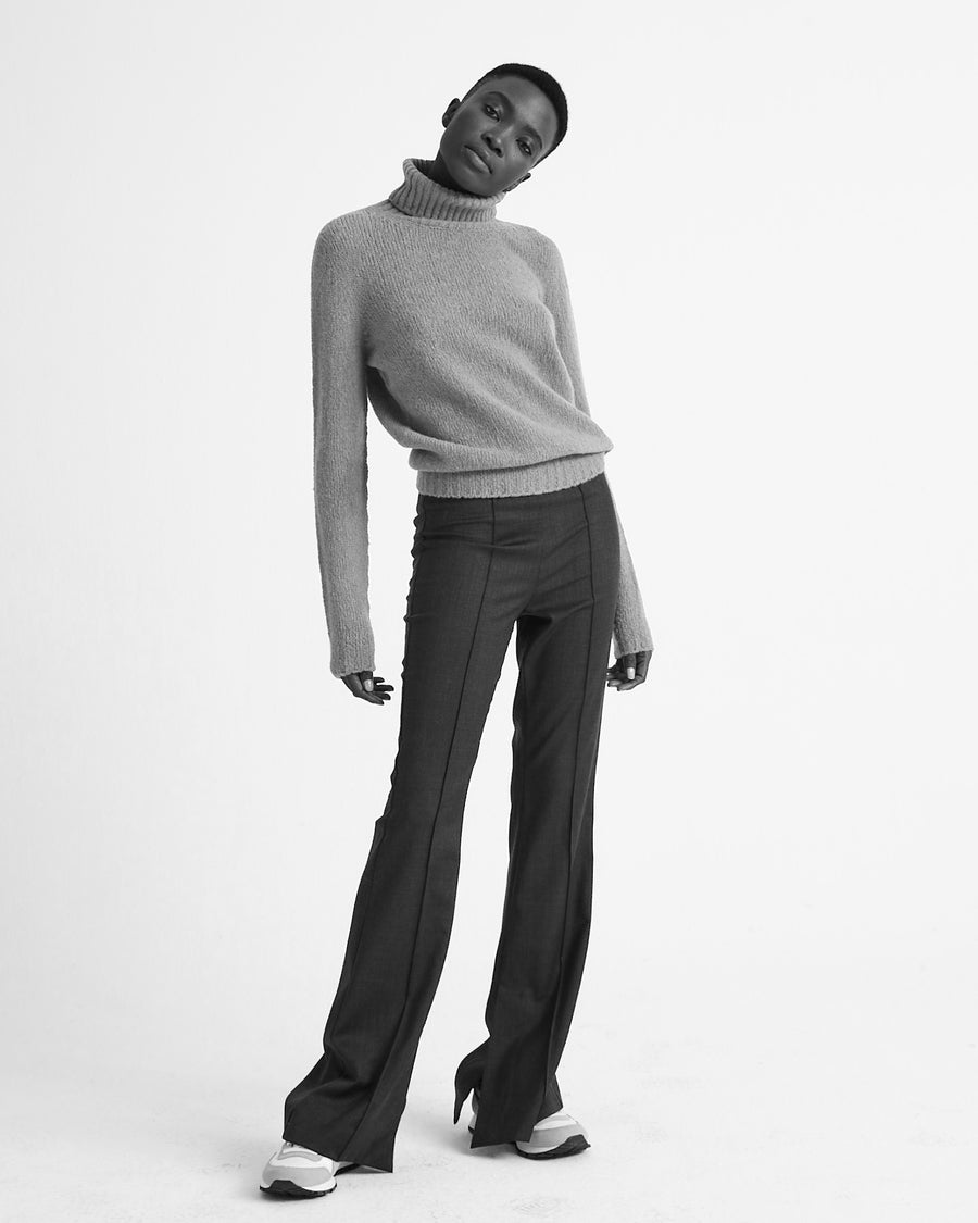 Scaglione TURTLE NECK SEAMLESS PUFFED LTGREY Nuovo