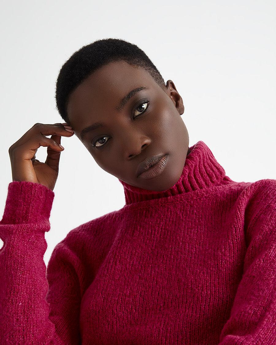Scaglione TURTLE NECK SEAMLESS PUFFED DAHLIA Qualità