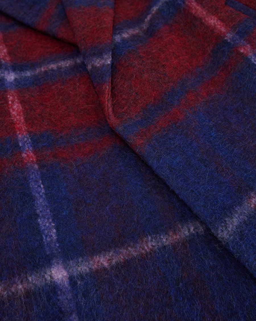 Scaglione COAT MAXI CHECK BORDEAUX Sconto