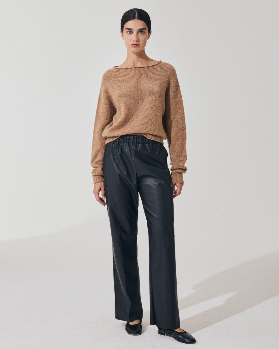 Scaglione PANT DRITTO ECOPELLE BLACK Online