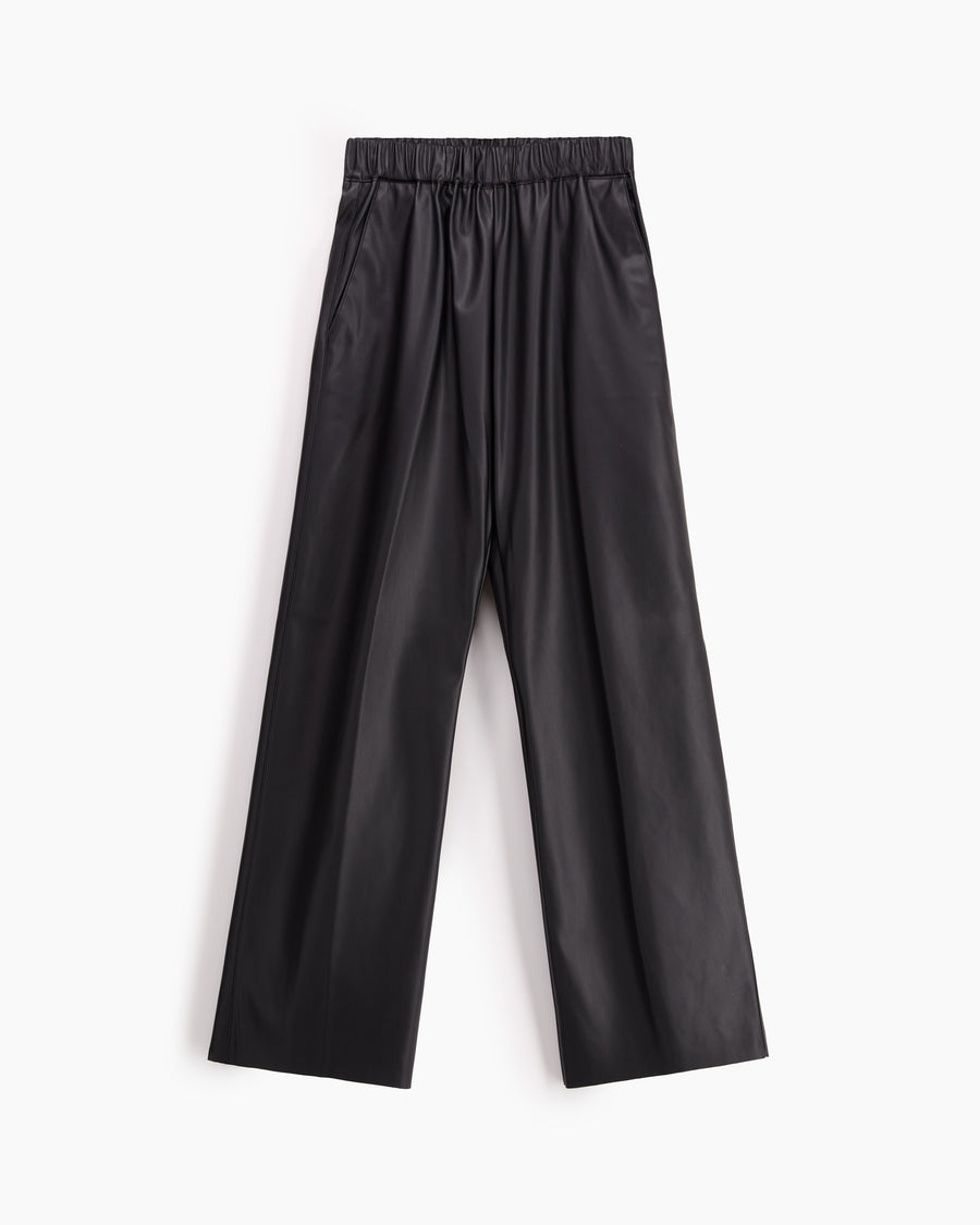 Scaglione PANT DRITTO ECOPELLE BLACK Online