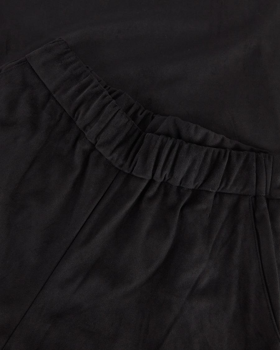 Scaglione PANT LARGO ECOSUEDE BLACK In Vendita