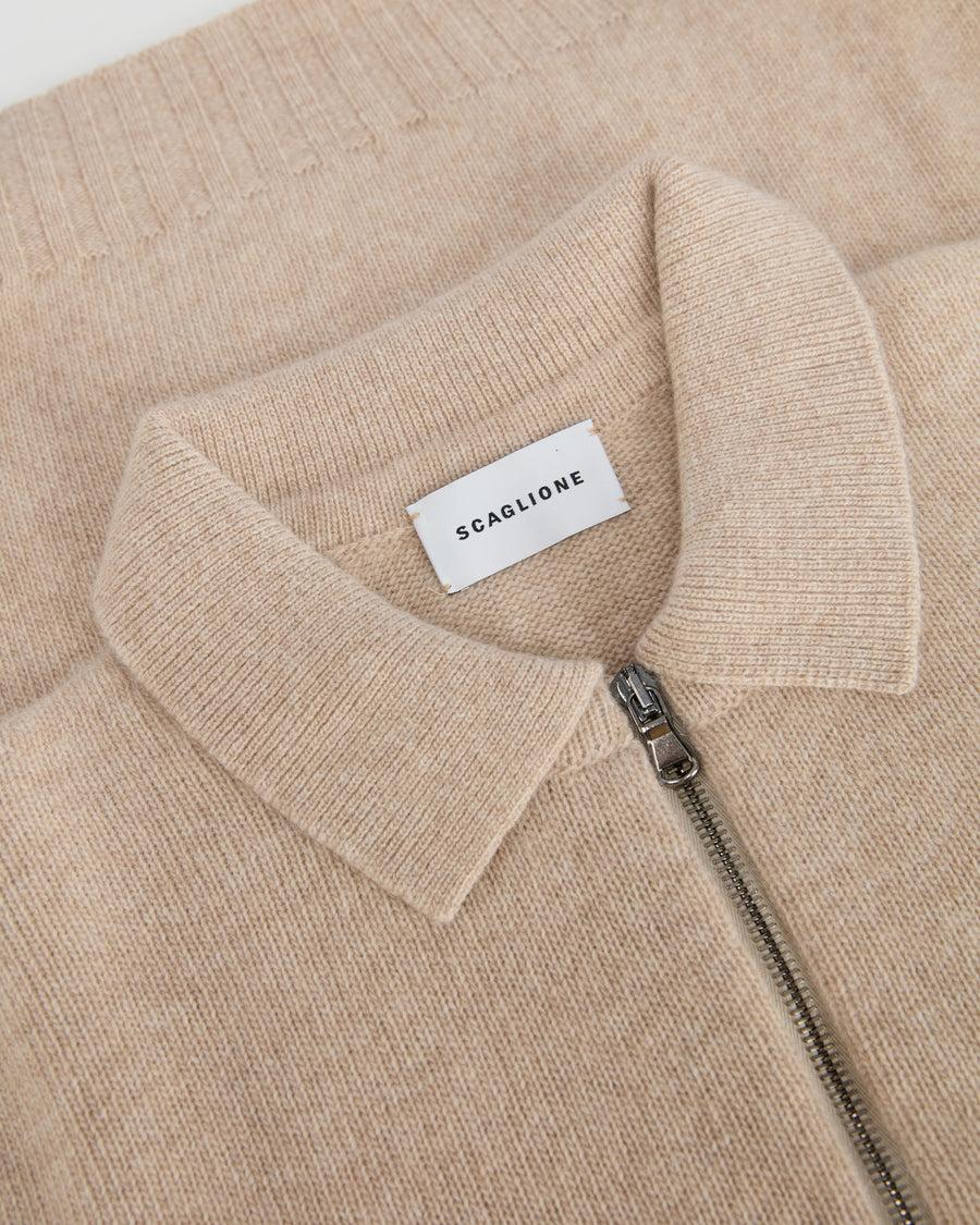 Scaglione POLO ZIP SEAMLESS MIXCASH SAND Hotsell