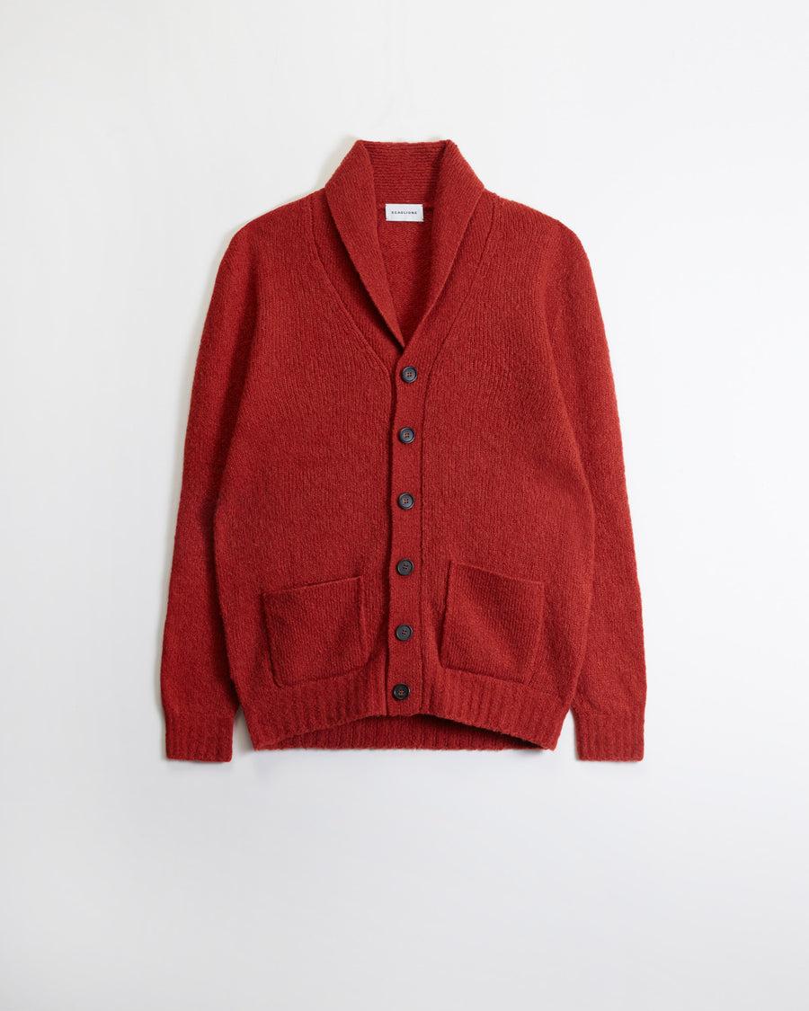 Scaglione CARDIGAN SCIALLE PUFFED CASHMERE CASHMERE RUST Saldi Di Fabbrica