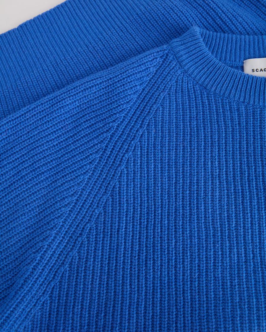Scaglione ROUND NECK FISHERMAN MIX CASH CERULEO Italy