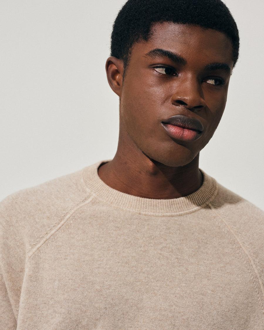 Scaglione ROUND NECK RAGLAN MIX CASH SAND Vendita