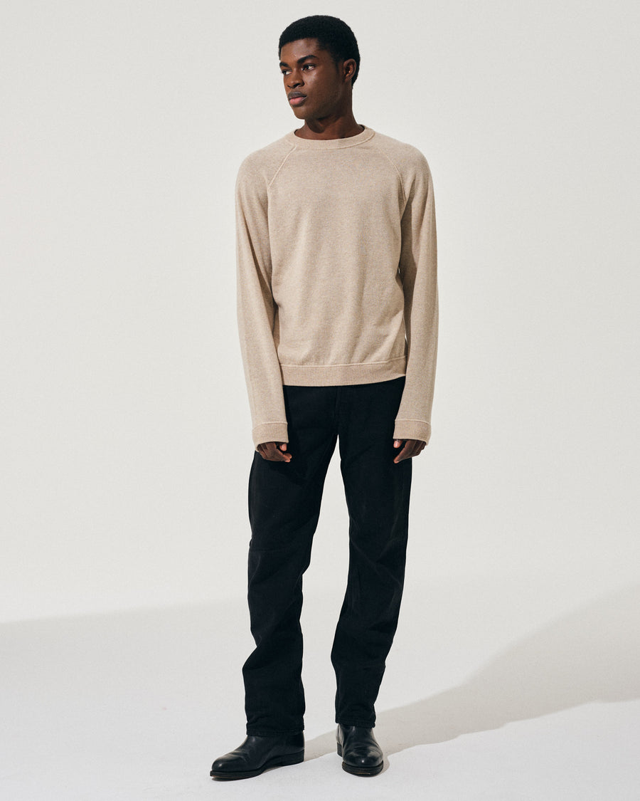 Scaglione ROUND NECK RAGLAN MIX CASH SAND Vendita