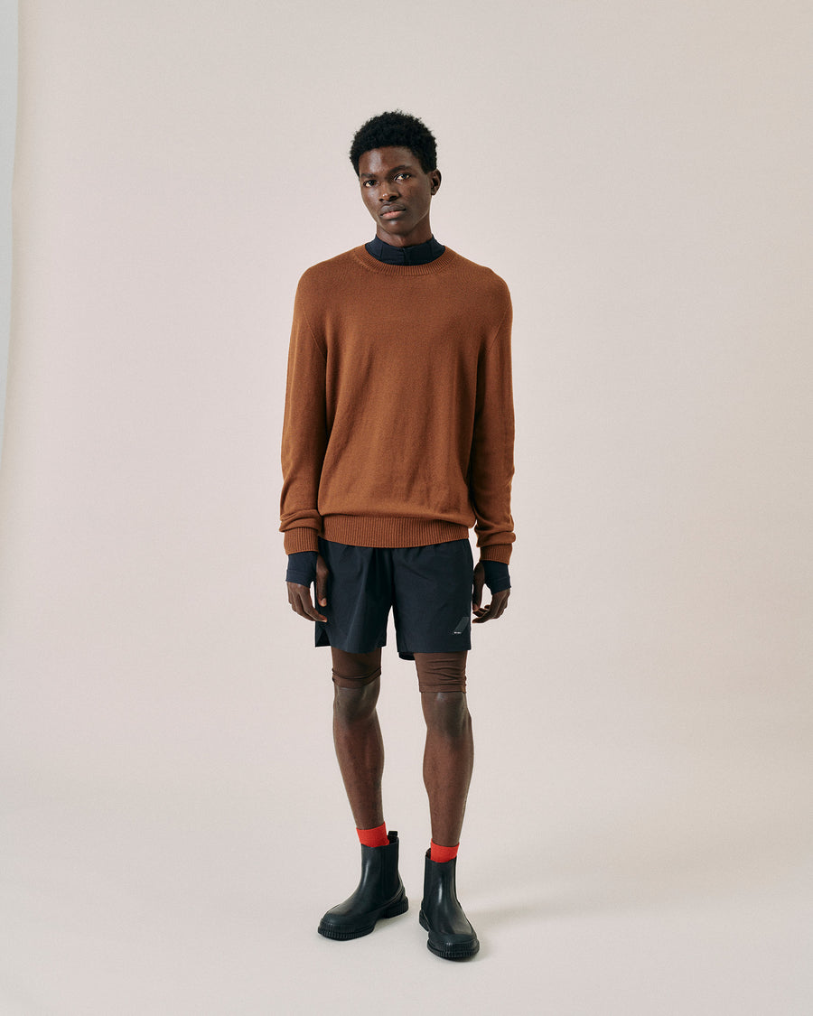 Scaglione ROUND NECK SEAMLESS MERINO RHUM Prezzo Ridotto