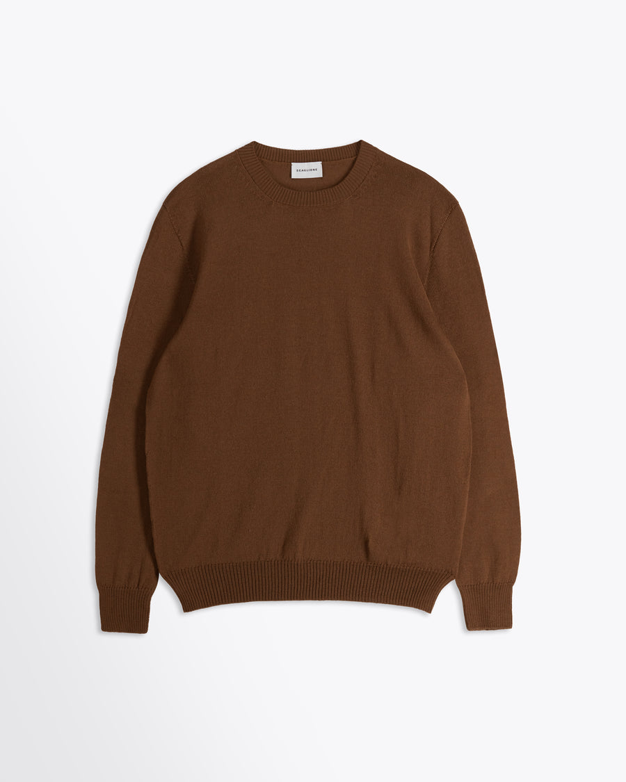 Scaglione ROUND NECK SEAMLESS MERINO RHUM Prezzo Ridotto
