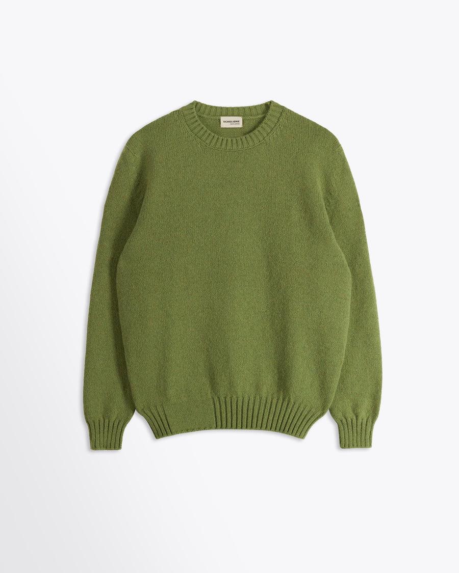 Scaglione ROUND NECK SOFT HYBRD CASHMERE CACTUS Vendite Flash