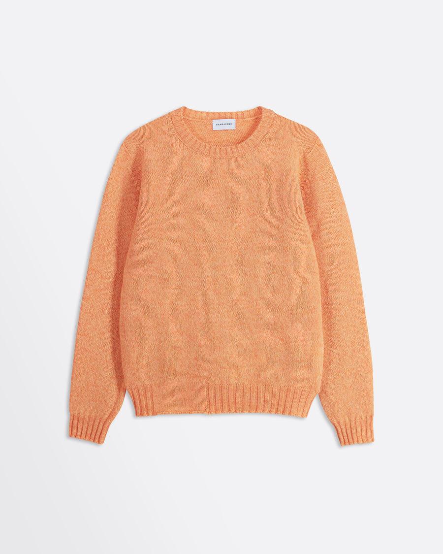 Scaglione ROUND NECK SEAMLESS SOFTWOOL TANGERINE In Linea