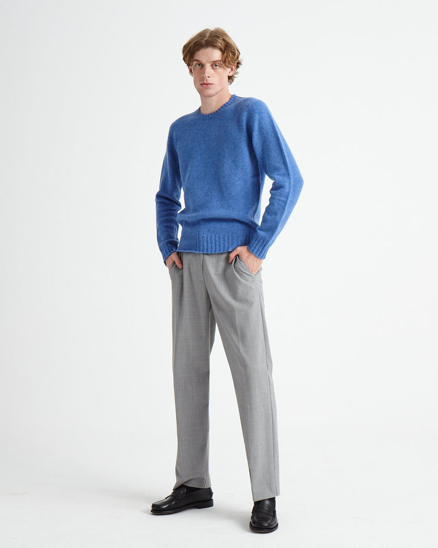 Scaglione ROUND NECK SEAMLESS SOFTWOOL CORNFLOWER Promozione