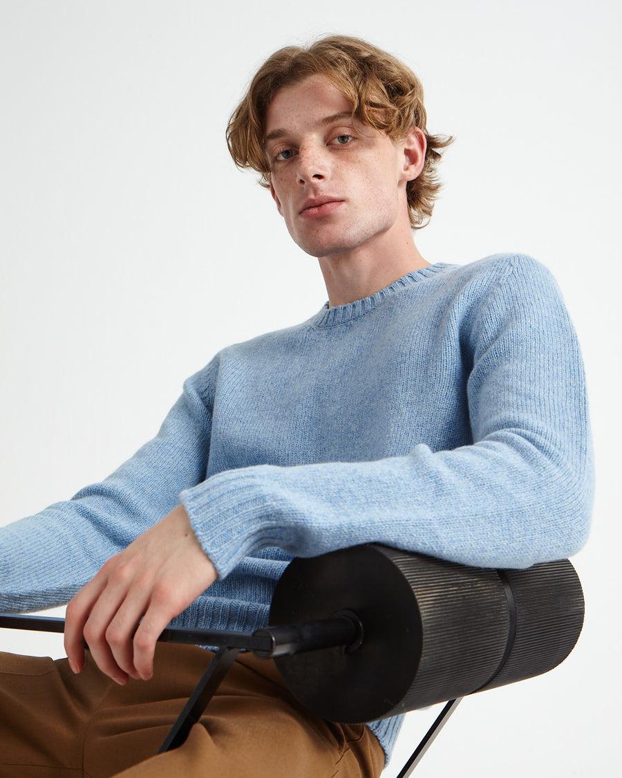 Scaglione ROUND NECK SEAMLESS SOFTWOOL BABYBLUE Offerta