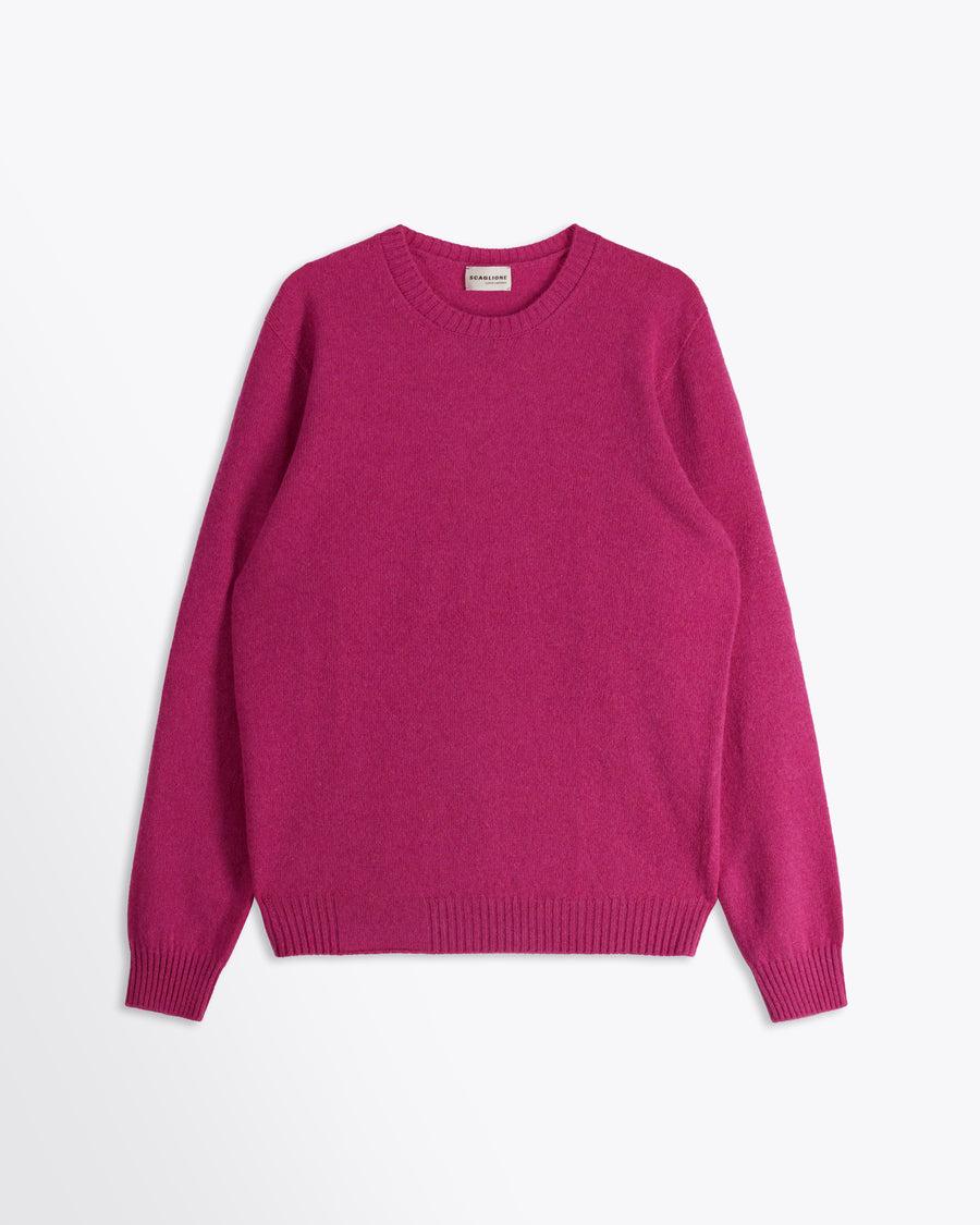 Scaglione ROUND NECK SEAMLESS HYBRD CASHMERE DAHLIA In Vendita