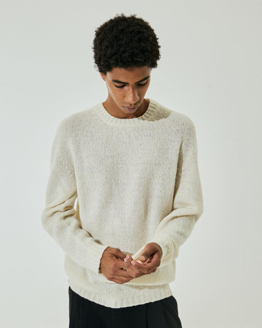 Scaglione ROUND NECK SEAMLESS PUFFED CASHMERE MILK Vendita Economica