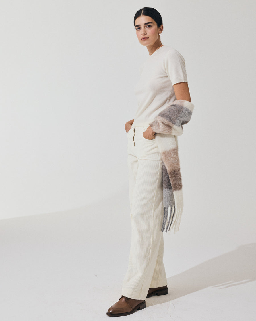 Scaglione T-SHIRT SLIM MIX CASH MILK Moda