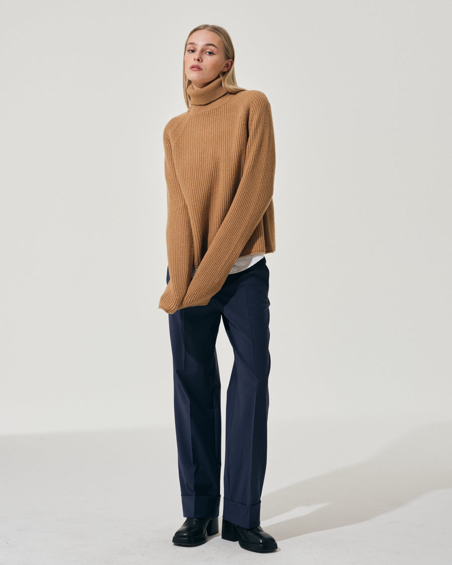 Scaglione ROUND NECK RAGLAN FISHERMAN CARAMEL Nuovo