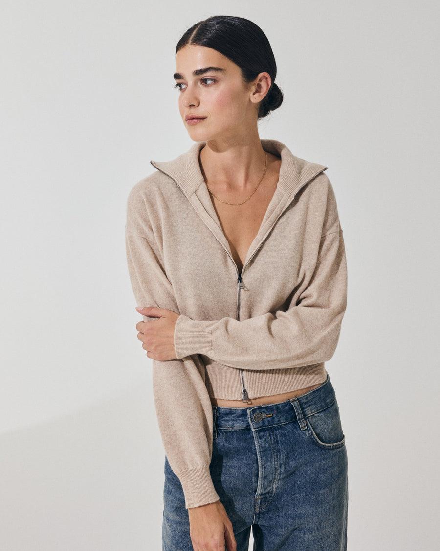 Scaglione BOMBER ZIP CASH BLEND SAND Pezzi Unici