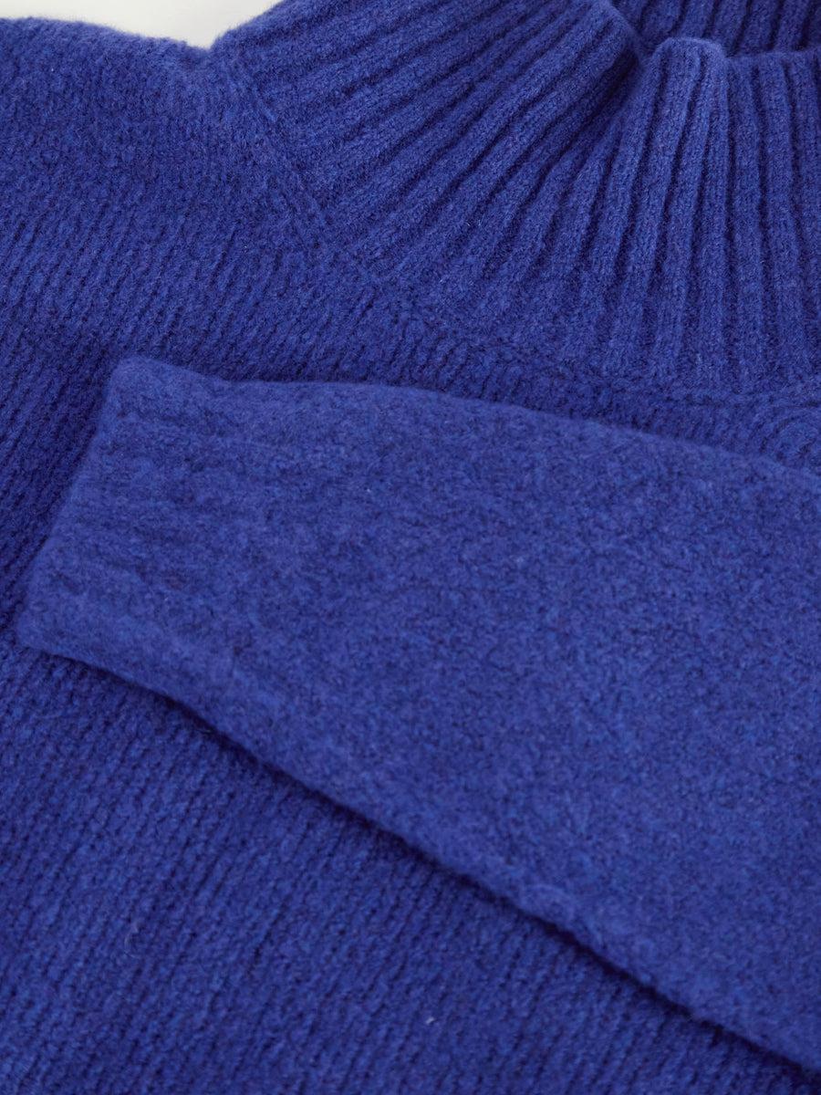 Scaglione TURTLE NECK OVER PUFFED CASHMERE ROYAL Offerta