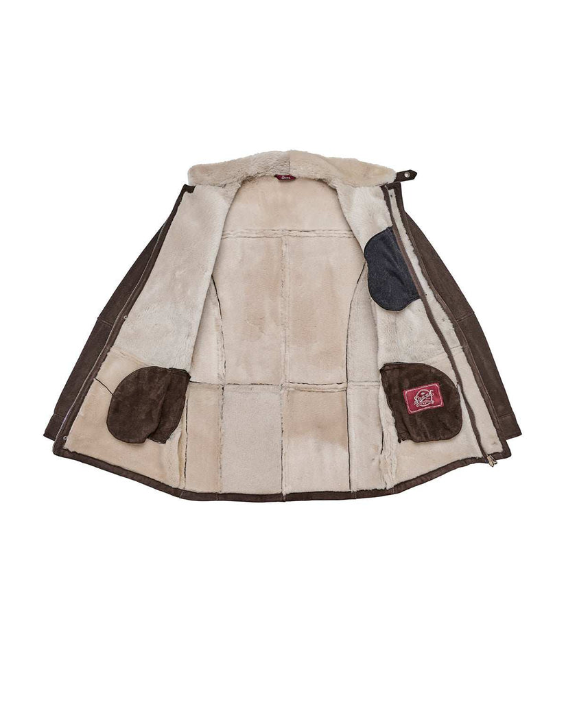 Stewart APRICA-SLIM SHEARLING SUEDE IRONED LAMB Negozio