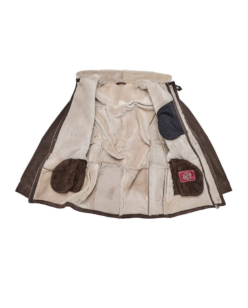 Stewart APRICA-SLIM SHEARLING SUEDE IRONED LAMB Negozio