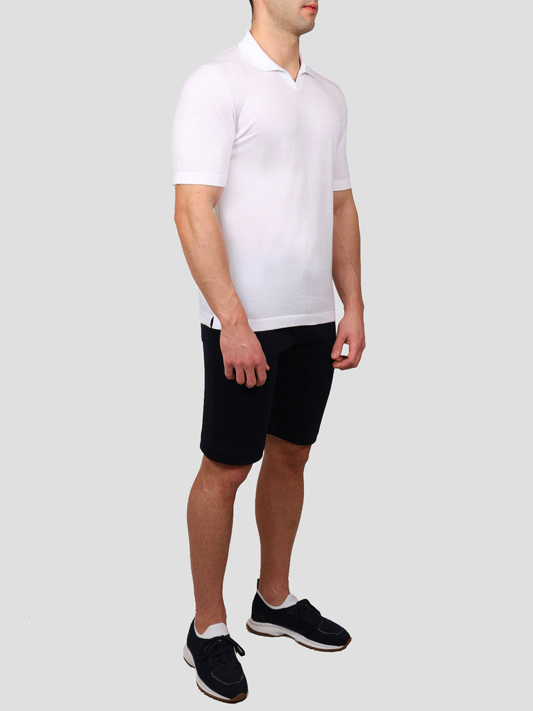Svevo Polo scollo a V 100% Cotone Supersoft Bianca Fino Al -60%