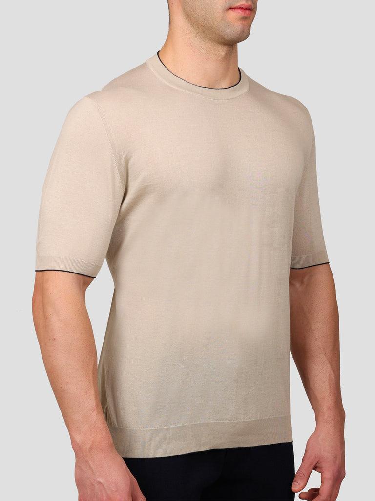 Svevo Maglia Girocollo 100% Cotone Supersoft Beige Saldi