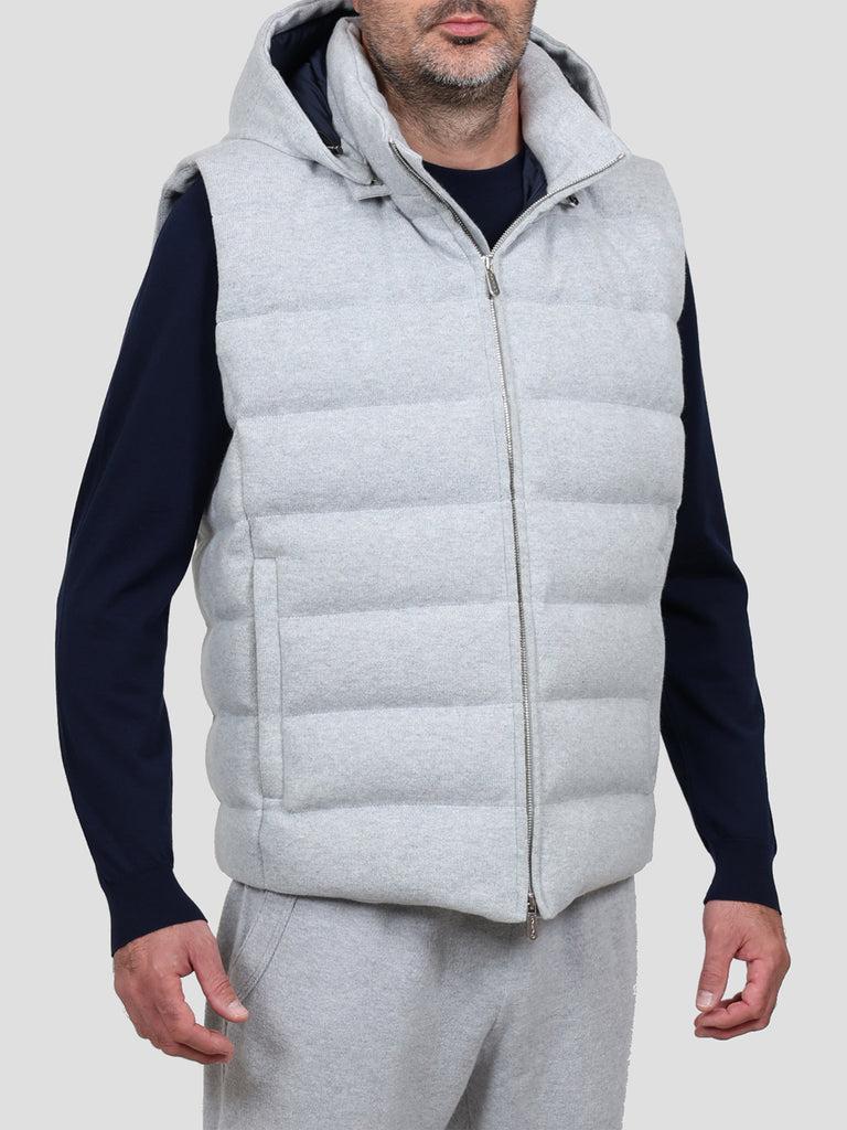 Svevo Giubbotto con zip in Cashmere Grigio Consegna Veloce