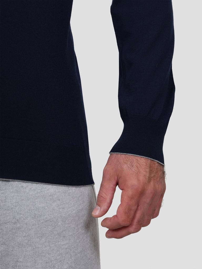 Svevo Lupetto Lana Merino Superfine 160's Blu Offerta migliore