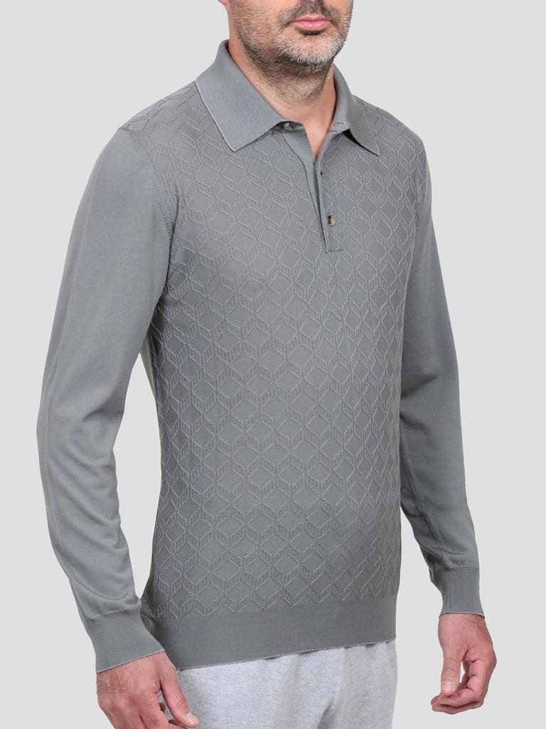 Svevo Maglia Polo Lana Merino Superfine 160's Grigia Hotsell