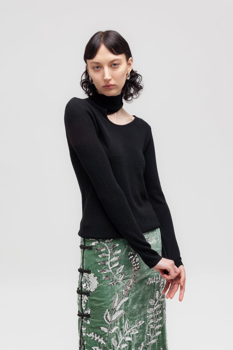Weili zheng Lupetto in maglina con cut Promozione Limitata