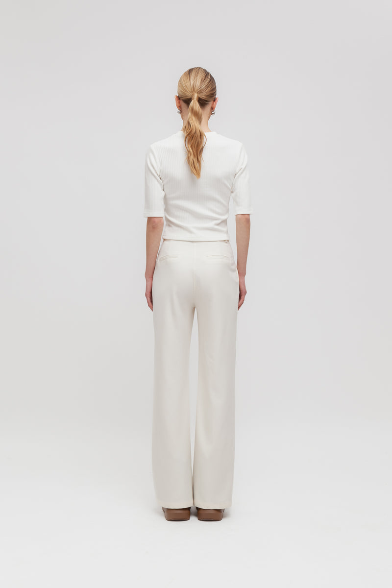 Weili zheng Pantalone flare in gabardina Convenienza