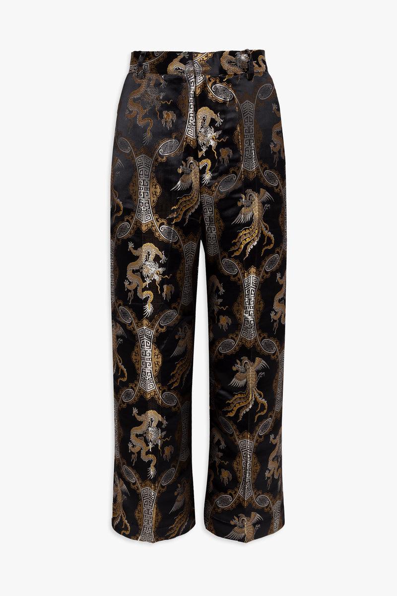 Weili zheng Pantalone a palazzo in broccato Sconto