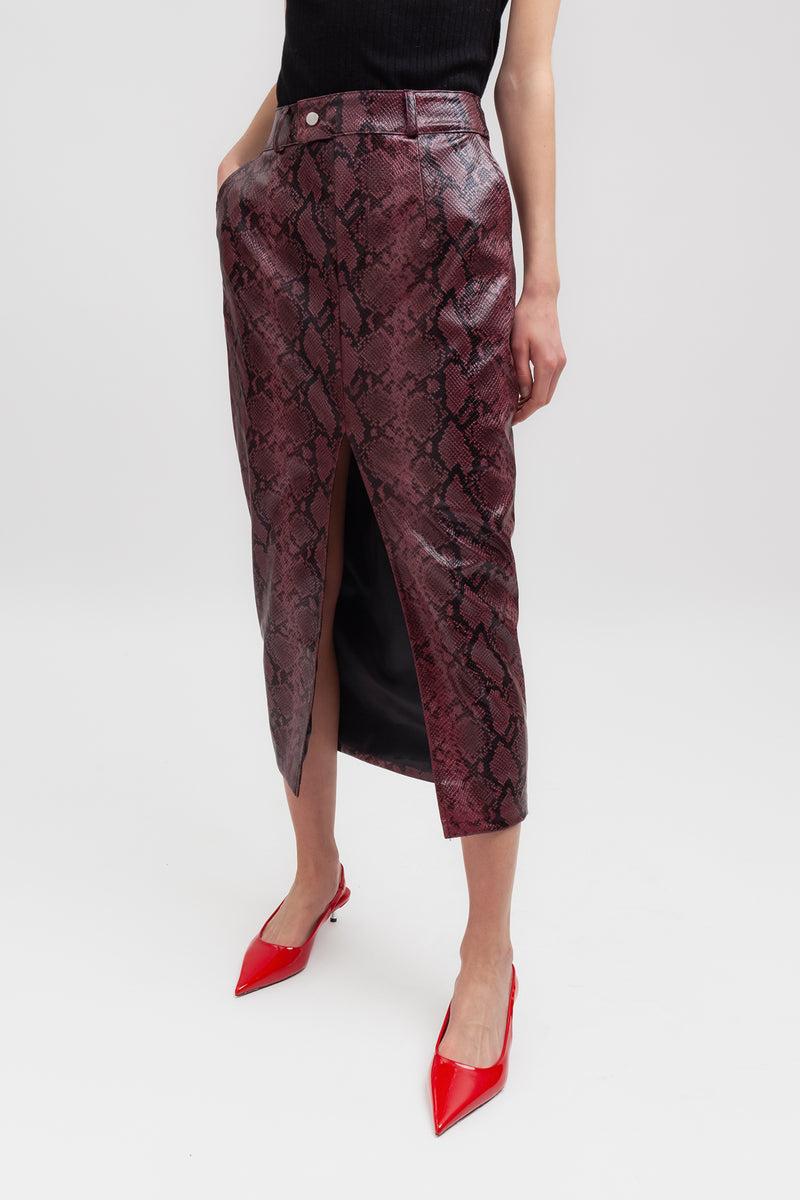 Weili zheng Longuette in ecopelle pitonata In Vendita