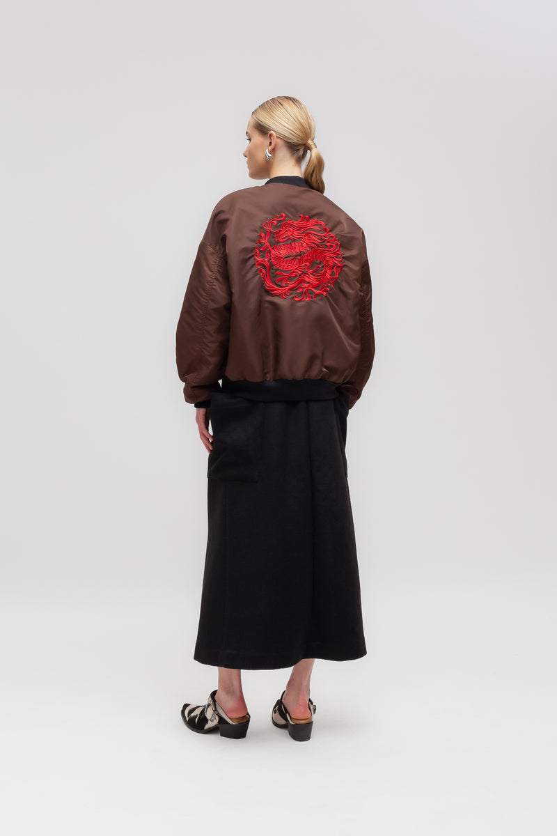 Weili zheng Bomber double-wear con ricamo drago Hotsell