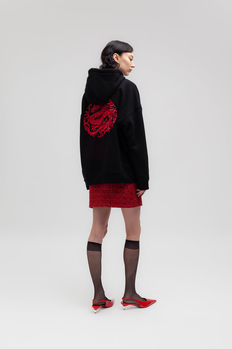 Weili zheng Hoodie con ricamo drago In Saldo