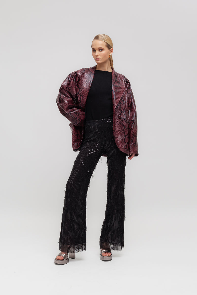 Weili zheng Pantalone flare in paillettes Prezzo di fabbrica
