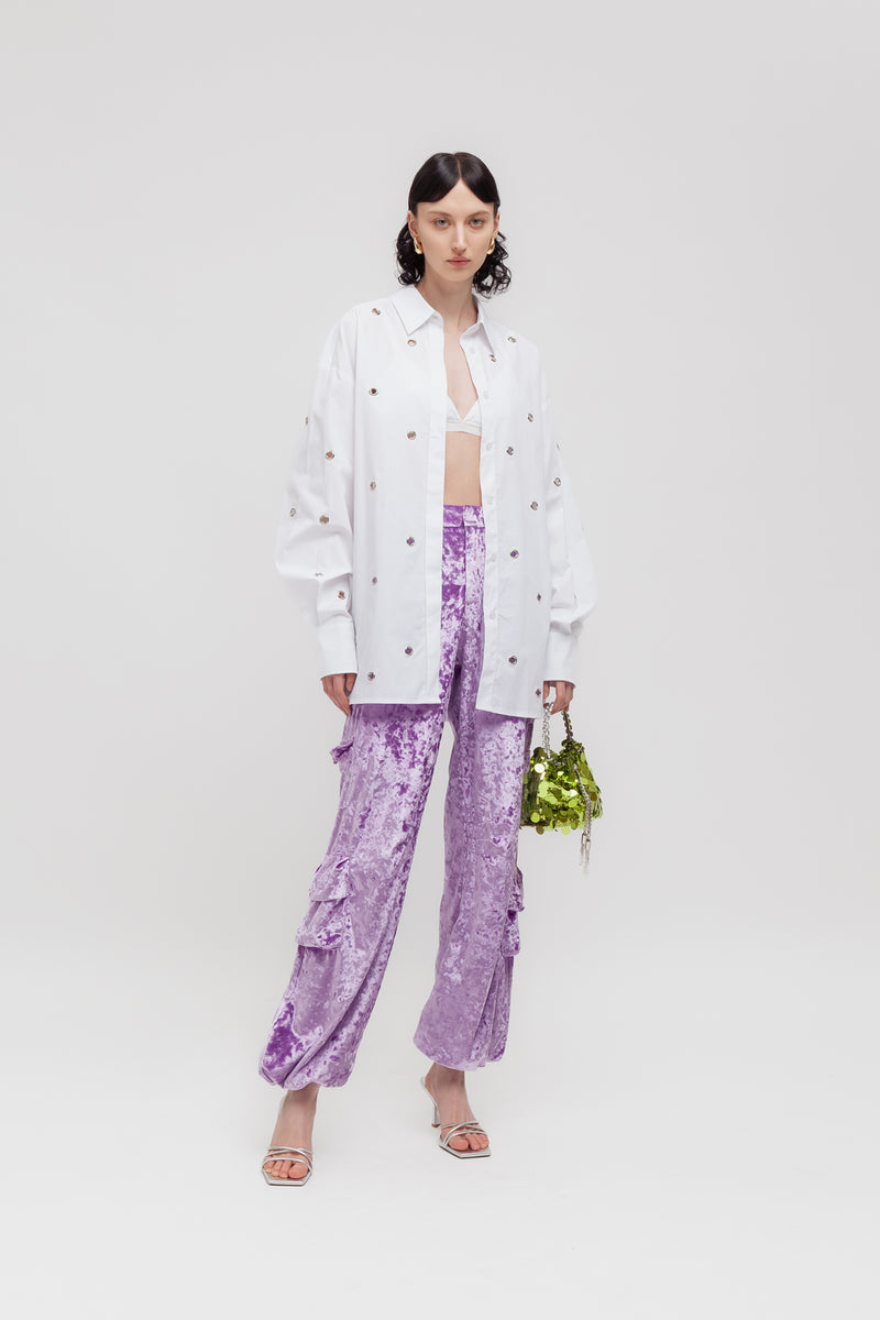 Weili zheng Camicia con occhielli Consegna Veloce