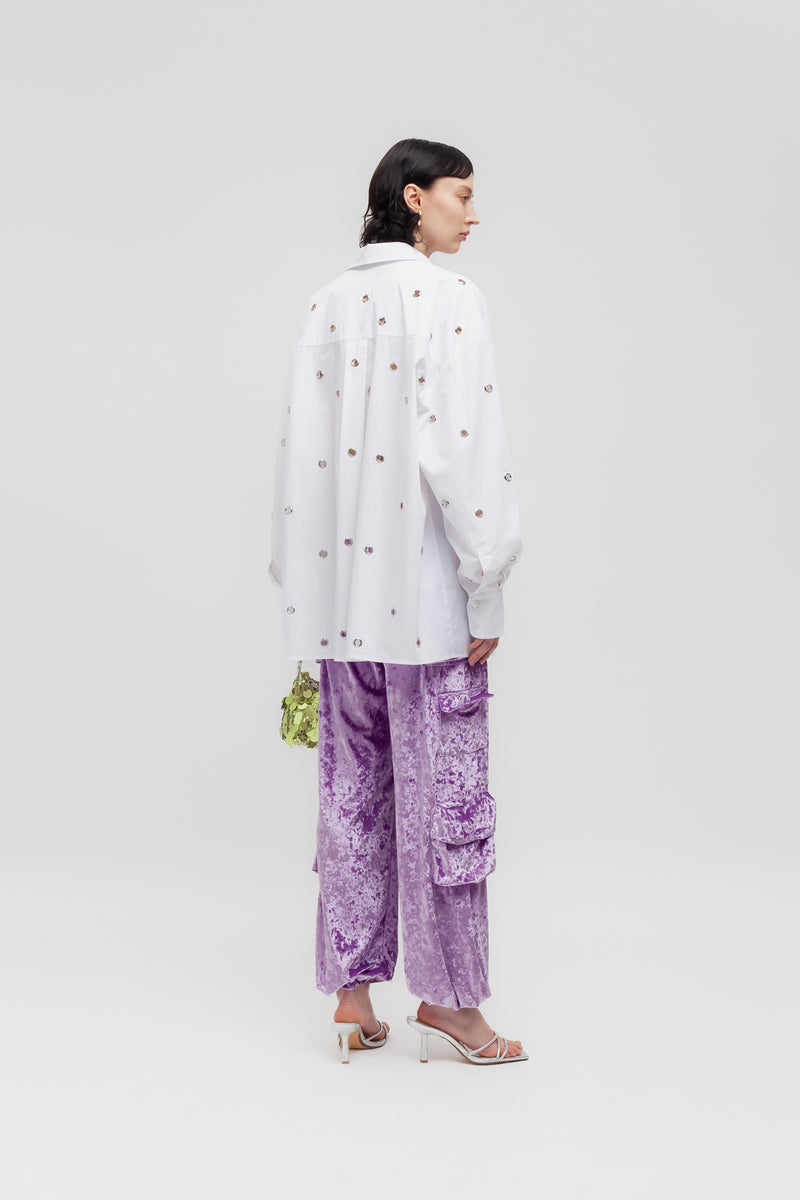 Weili zheng Camicia con occhielli Consegna Veloce