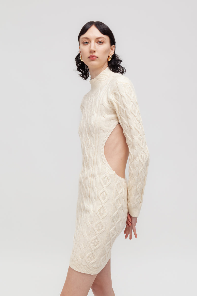 Weili zheng Mini abito in maglia con oblò sul retro Vendite Flash