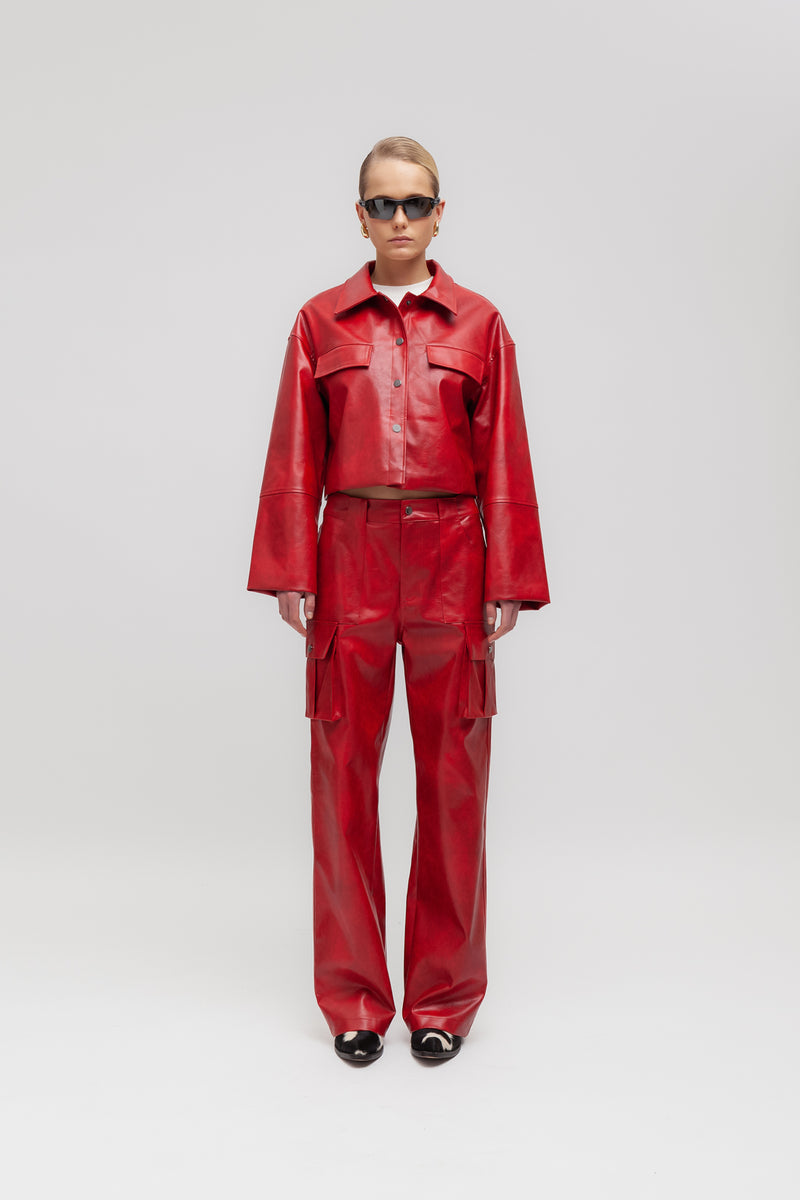 Weili zheng Pantalone tasconato in ecopelle In Linea