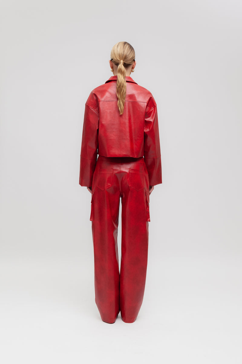 Weili zheng Pantalone tasconato in ecopelle In Linea