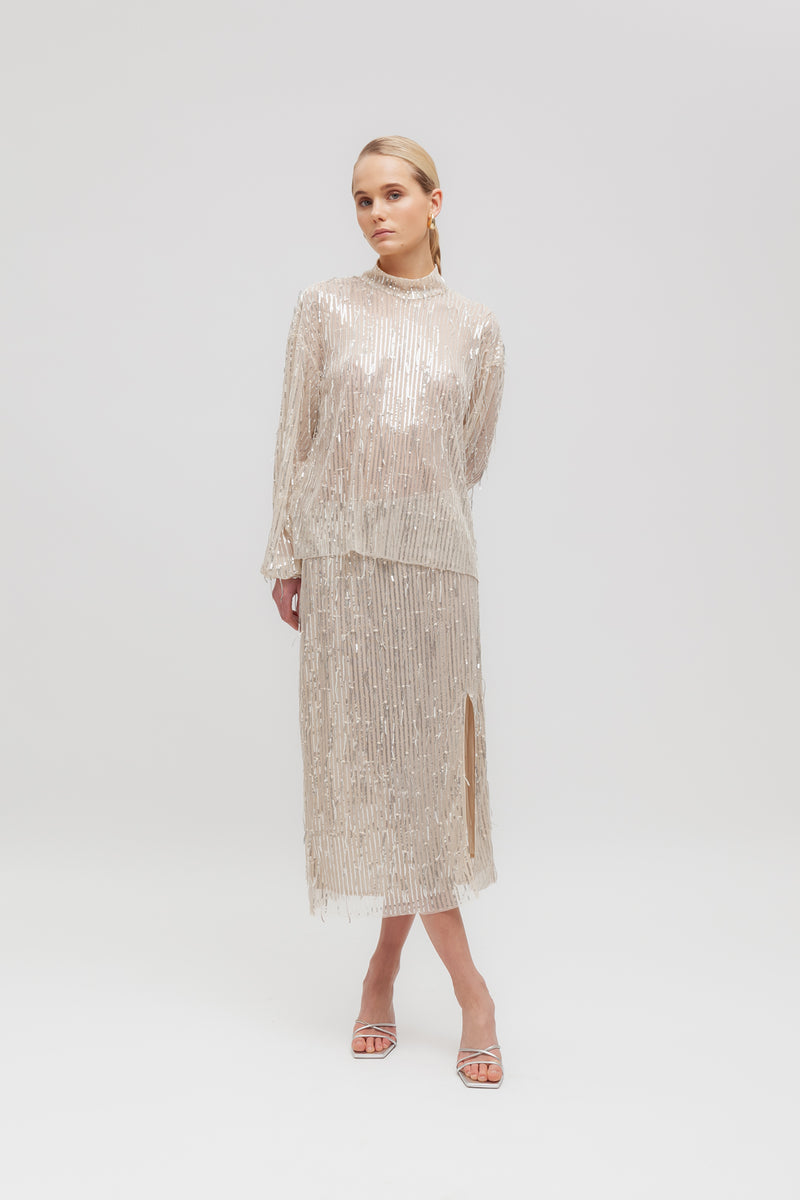 Weili zheng Longuette in paillette sfrangiata Fino al 60% di sconto
