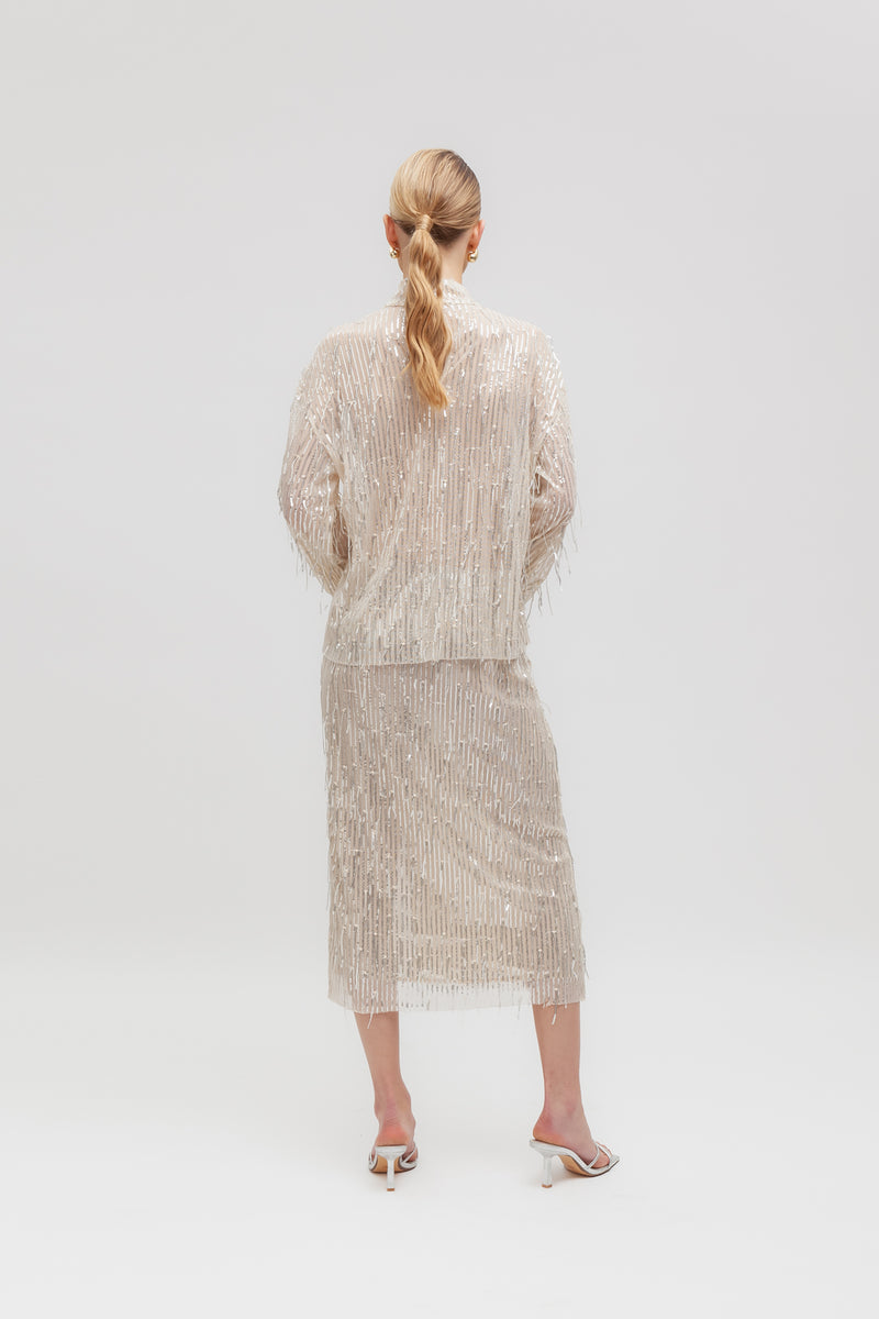 Weili zheng Longuette in paillette sfrangiata Fino al 60% di sconto