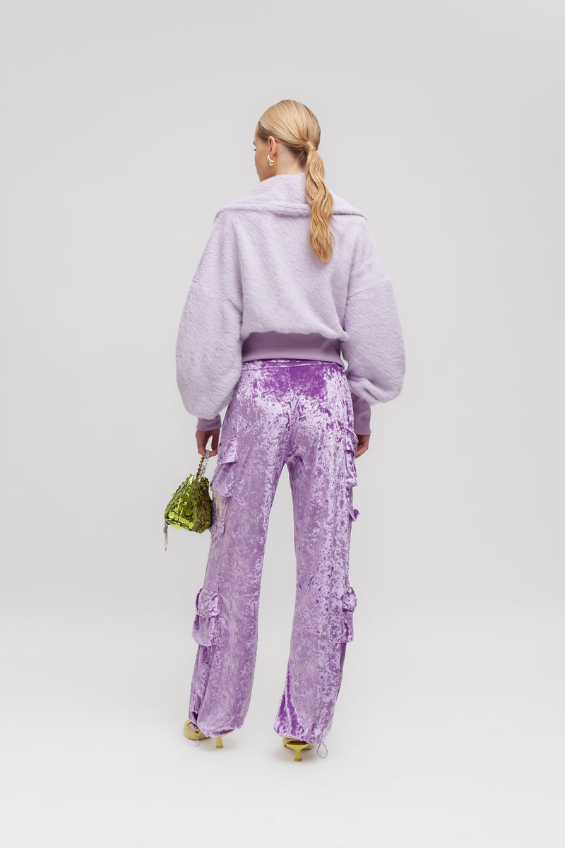 Weili zheng Cardigan furry con zip Promozione Limitata