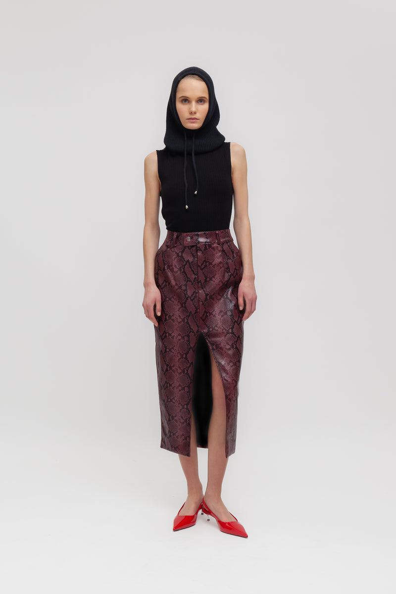 Weili zheng Top geometrico in costina Sottocosto