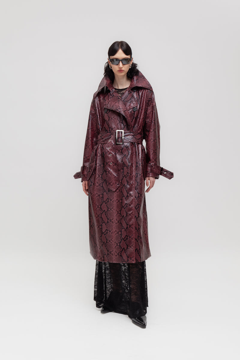 Weili zheng Maxi trench pitonato Offerte