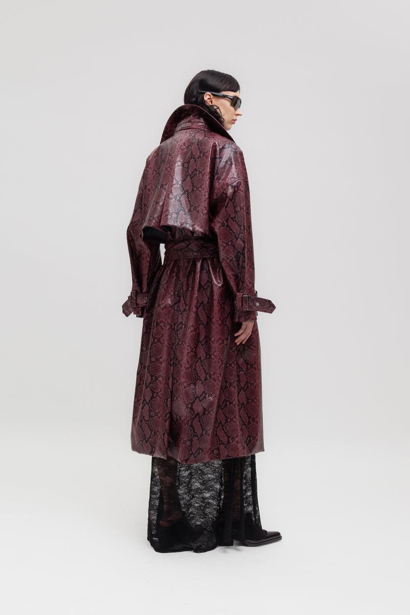 Weili zheng Maxi trench pitonato Offerte